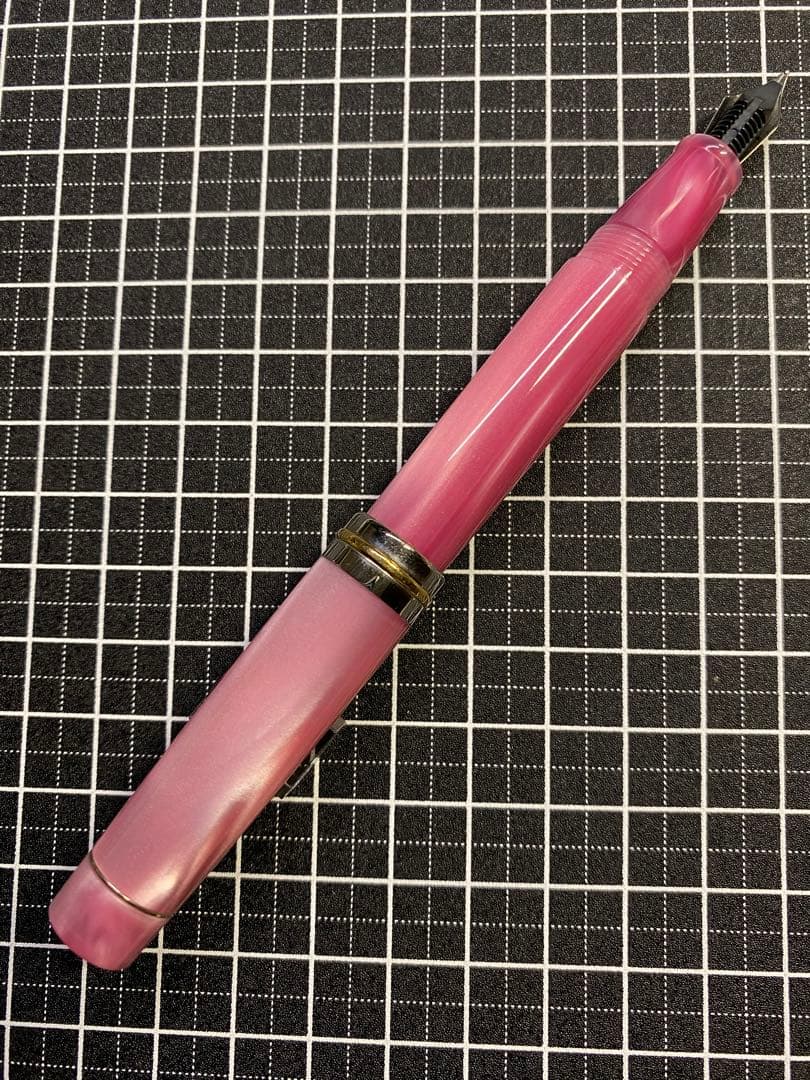 Delta Vintage Pink Fountain Pen F nib Includes box, ink, used | Suadpens