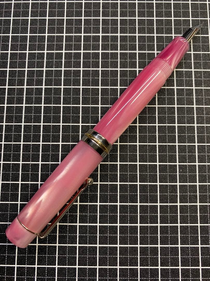 Delta Vintage Pink Fountain Pen F nib Includes box, ink, used | Suadpens