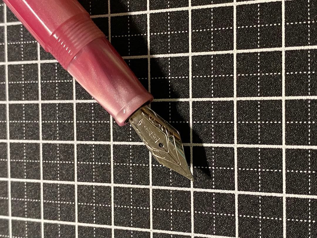 Delta Vintage Pink Fountain Pen F nib Includes box, ink, used | Suadpens