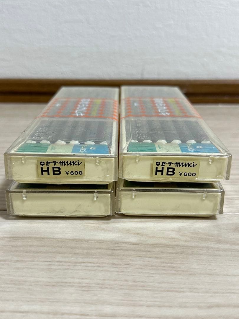 Retro Plastic Pencils 4 Sets, Sailor HB, Muki Erasers, Used but Rare | Suadpens