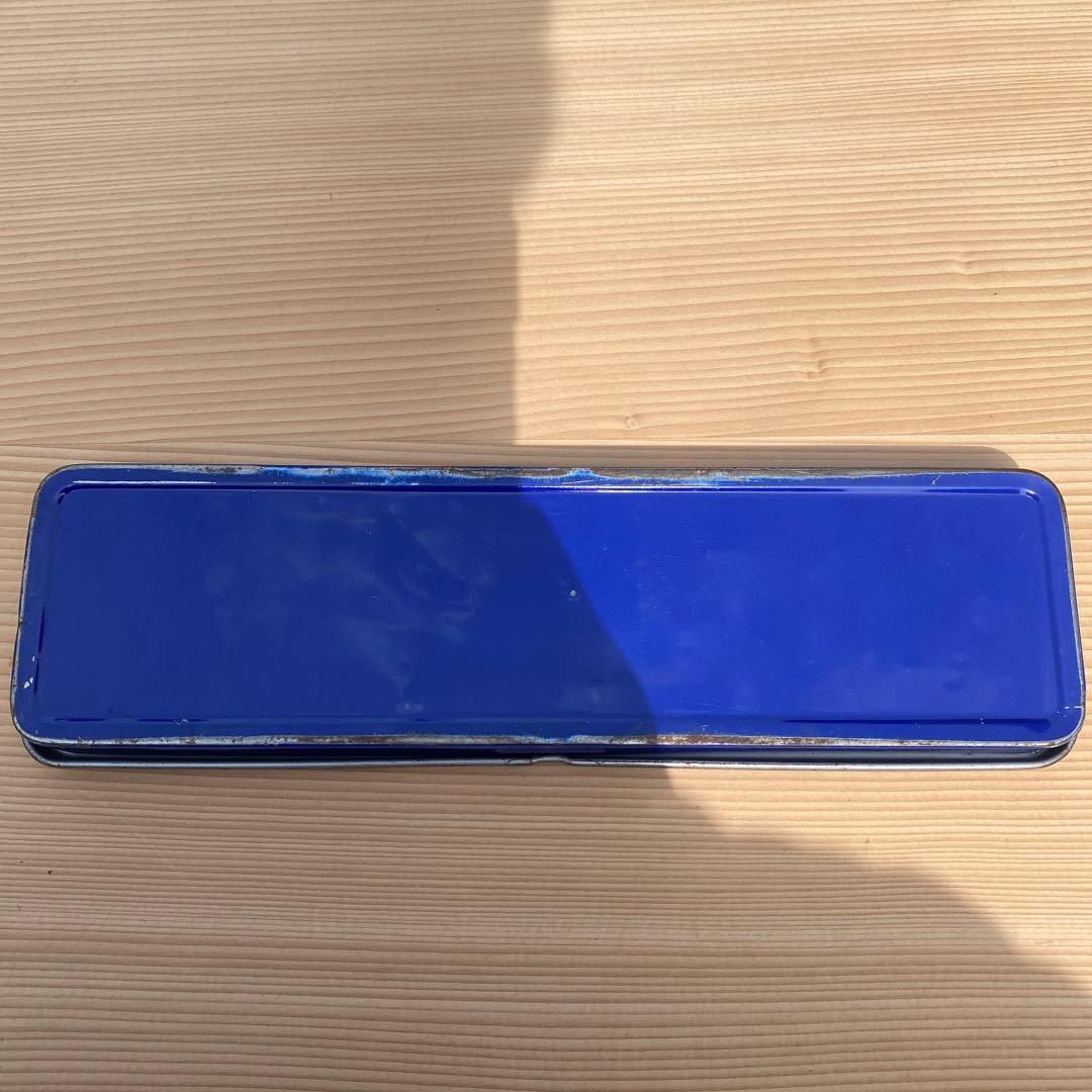 McDonald's Can Pencil Case Retro Showa World Language Used Blue/Red | Suadpens