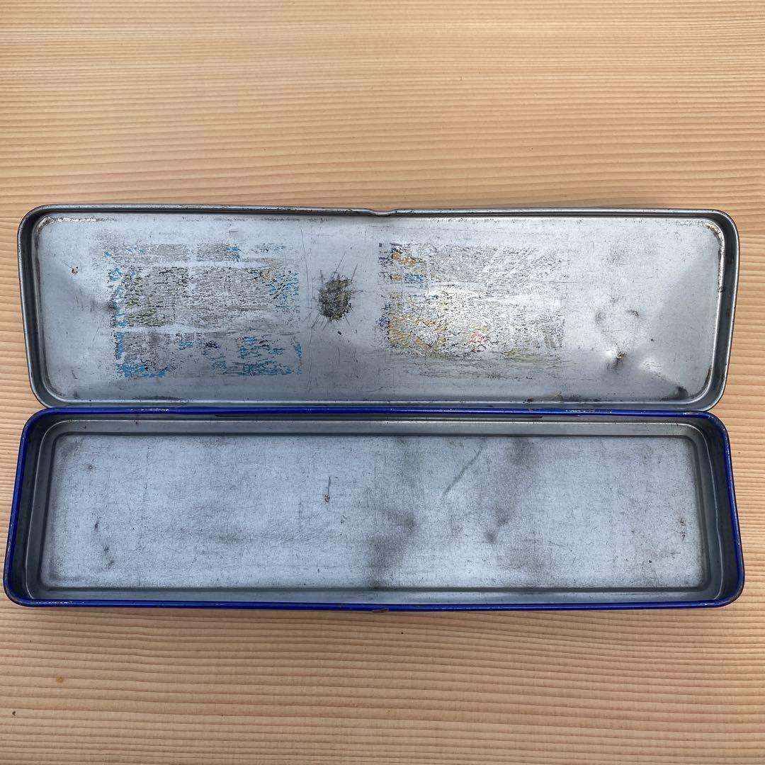 McDonald's Can Pencil Case Retro Showa World Language Used Blue/Red | Suadpens