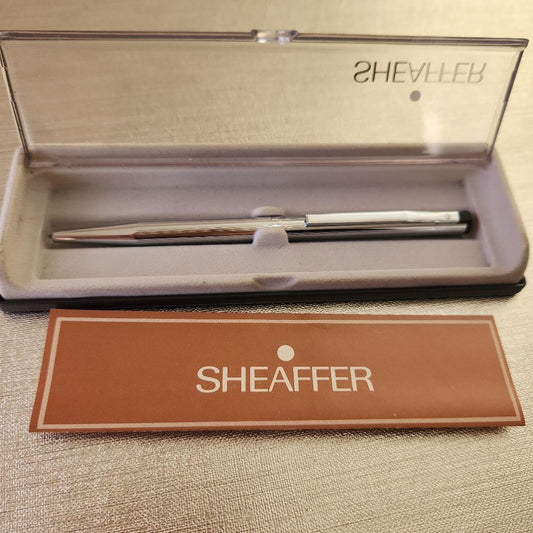 Sheaffer Vintage Silver Ballpoint Pen Blue Ink Used/Excellent Condition | Suadpens