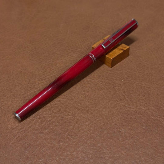 Pilot Laureate Red Marble Retro Ballpoint Pen, Cap, Used, Refill Included | Suadpens