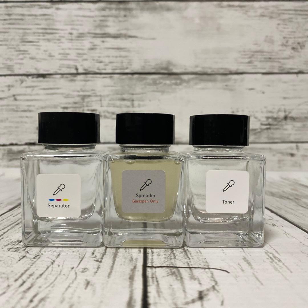 Toning Ink Set 30ml x 5 Colors + 3 Accessories, Used, Japan-made | Suadpens