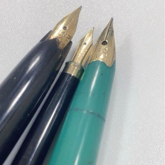 Sailor 14k Gold Engraved Fountain Pen PLATINUM Retro Used Thin Line | Suadpens