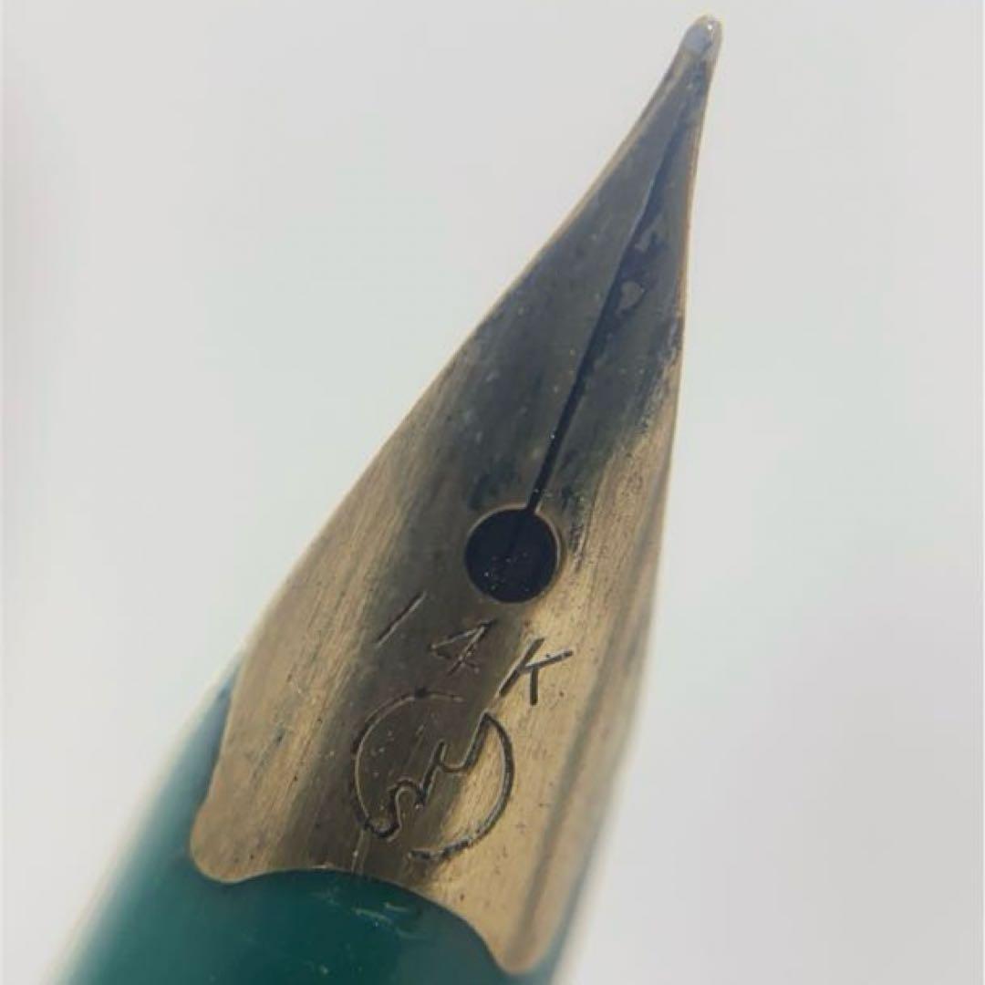 Sailor 14k Gold Engraved Fountain Pen PLATINUM Retro Used Thin Line | Suadpens