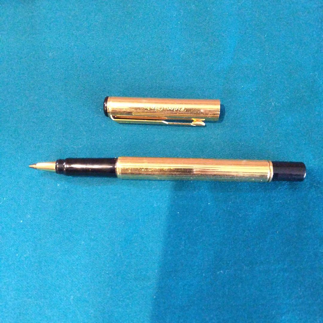Parker DuoFoil Gold Ballpoint Pen 13.1cm Used Blue Ink Classic Retro | Suadpens