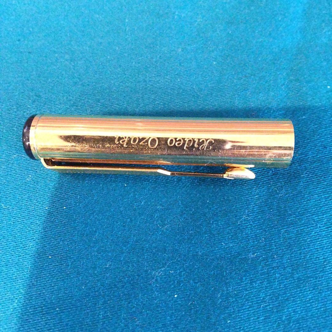 Parker DuoFoil Gold Ballpoint Pen 13.1cm Used Blue Ink Classic Retro | Suadpens