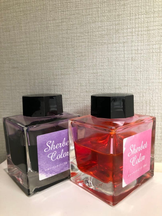 Sailor Sherbet Purple/Pink Fountain Pen Ink 50ml Used Dye Ink | Suadpens