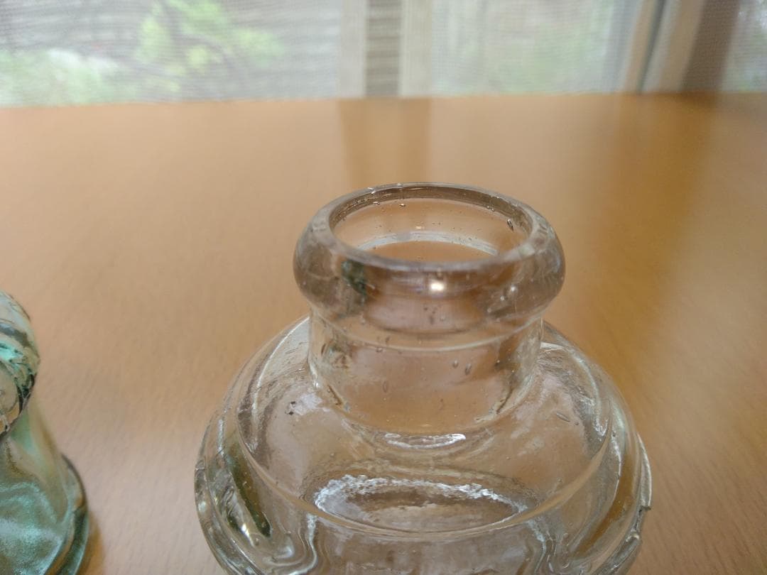Showa Retro Ink Bottles Set of 3 Japanese Glass Antiqued Interior Decor Used | Suadpens