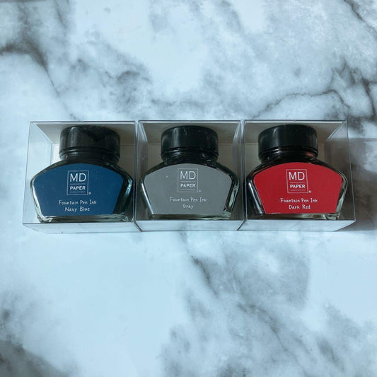 Midori 30ml Fountain Pen Ink Set Navy Gray Burgundy 15th Anniversary | Suadpens