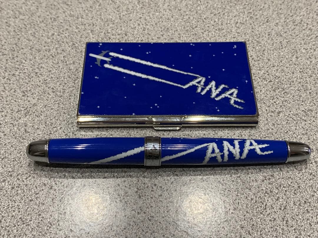 ACME Blue Fountain Pen & Business Card Case ANA Limited 787 pcs Used | Suadpens