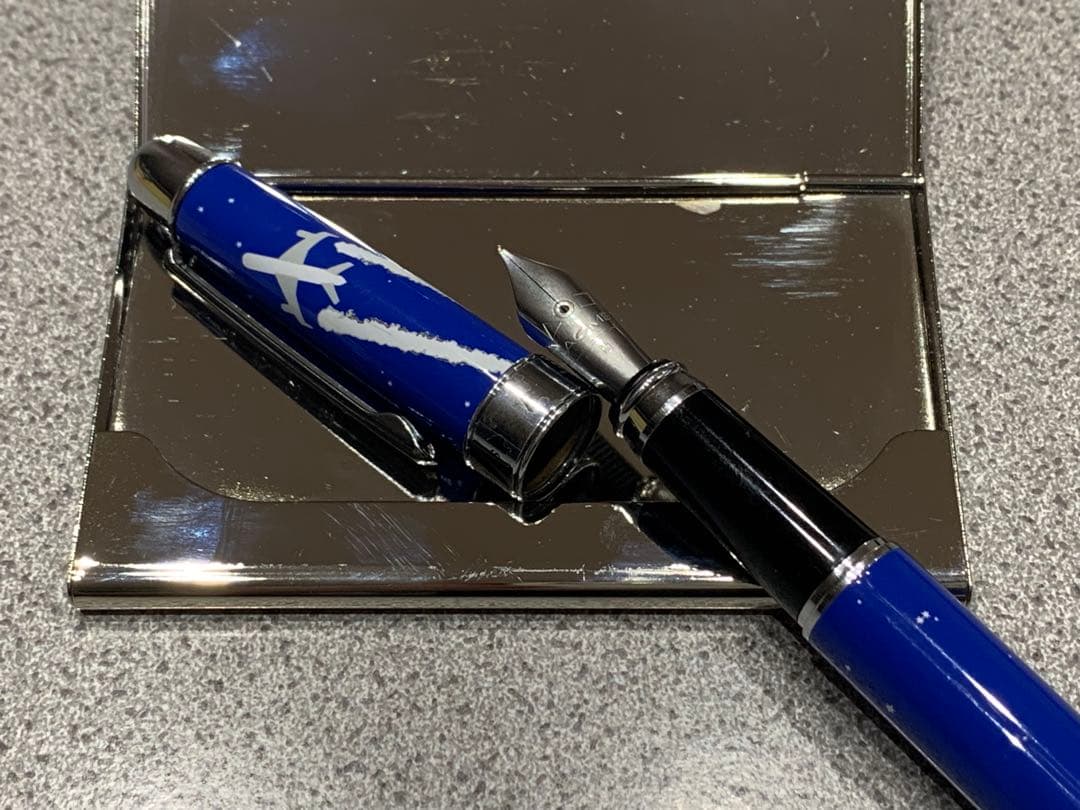 ACME Blue Fountain Pen & Business Card Case ANA Limited 787 pcs Used | Suadpens