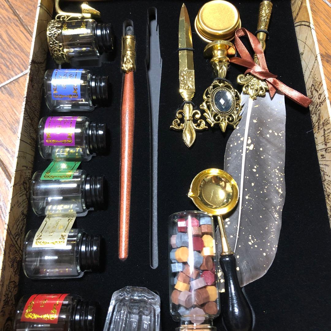 Harry Potter Style Glass Fountain Pen Set Ink Not Included Wedding Used | Suadpens