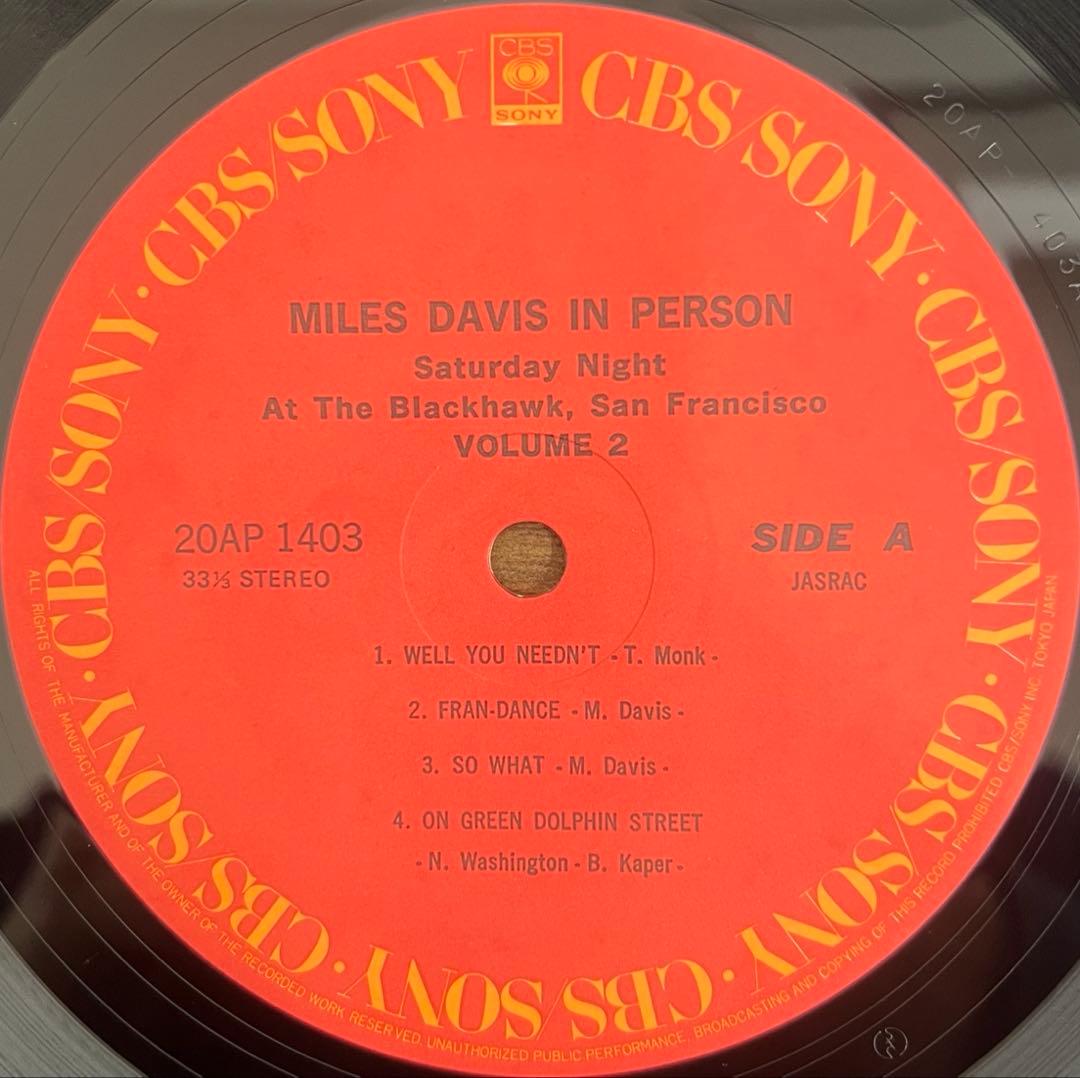 [LP/With obi] Miles Davis / Blackhawk Miles Vol.2 | Japansoundstore