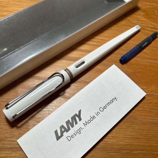 LAMY Joy Calligraphy Fountain Pen White Limited NOS Black 1.5 Nib | Suadpens