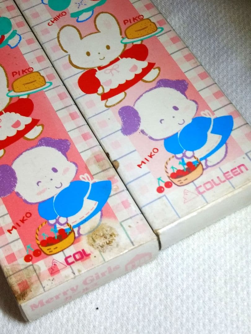Showa Retro Colleen HB Pencil Set of 2, Merry Girls, Used, Vintage | Suadpens