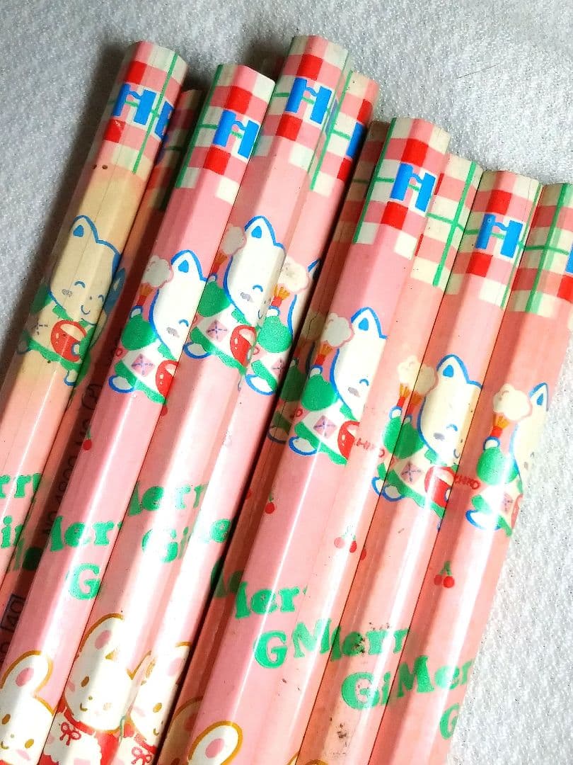 Showa Retro Colleen HB Pencil Set of 2, Merry Girls, Used, Vintage | Suadpens