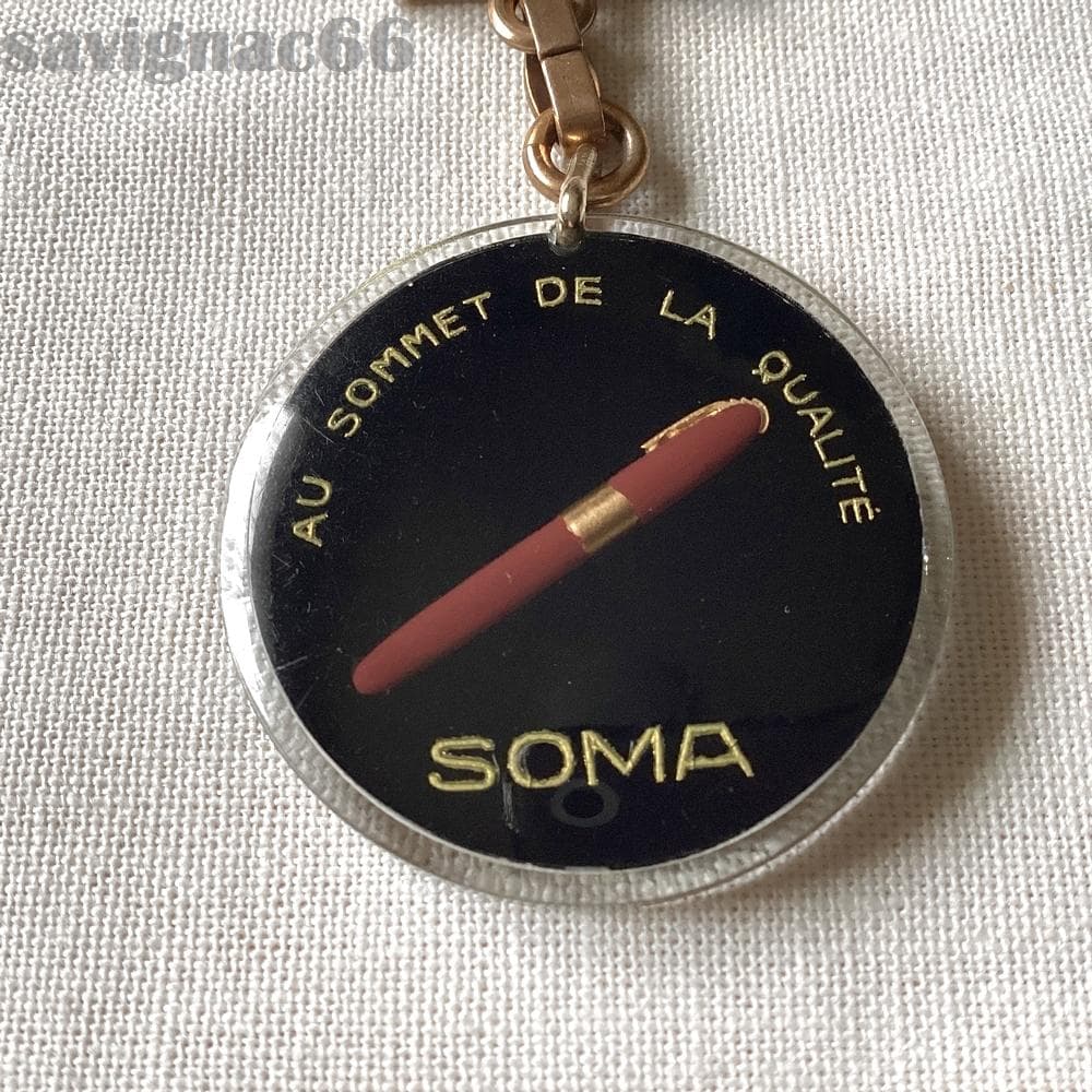 Bourbon France Vintage Keychain & Soma Fountain Pen 60s/70s Used | Suadpens