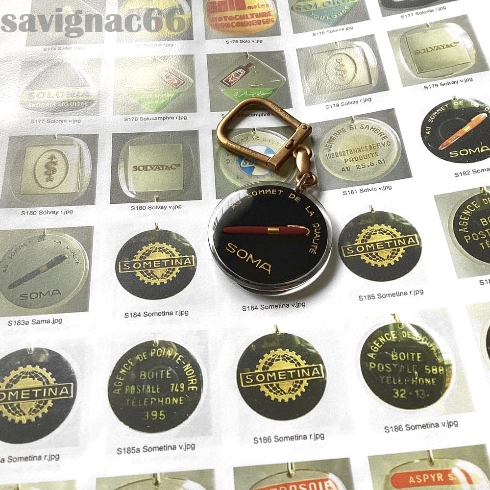 Bourbon France Vintage Keychain & Soma Fountain Pen 60s/70s Used | Suadpens