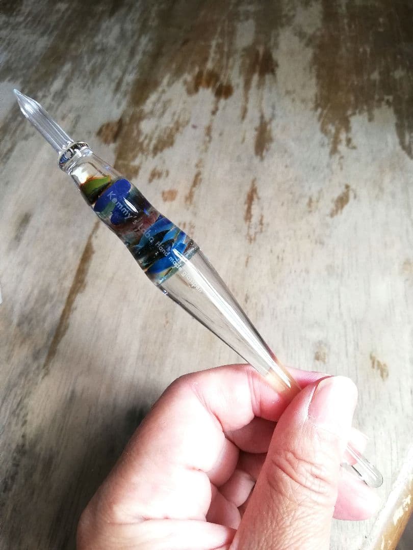 Jimbocho Ichinoichi Kemmys Labo Glass Pen Fine Nib Limited Edition Used | Suadpens