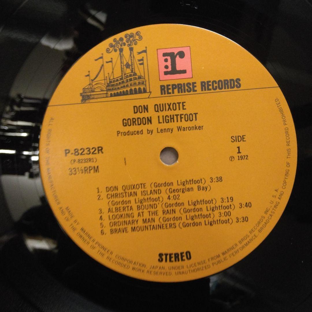 [LP with '72 band] Gordon Lightfoot Don Quijote P-8232R | Japansoundstore