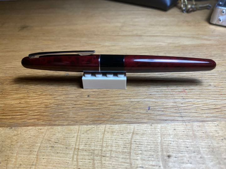 Cocoon Limited Edition Red Marble Fountain Pen Used, No Box, Rare Discontinued | Suadpens