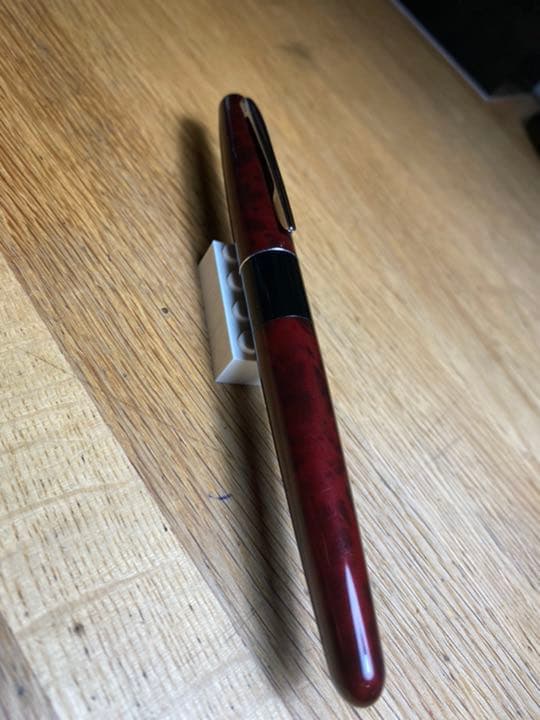 Cocoon Limited Edition Red Marble Fountain Pen Used, No Box, Rare Discontinued | Suadpens