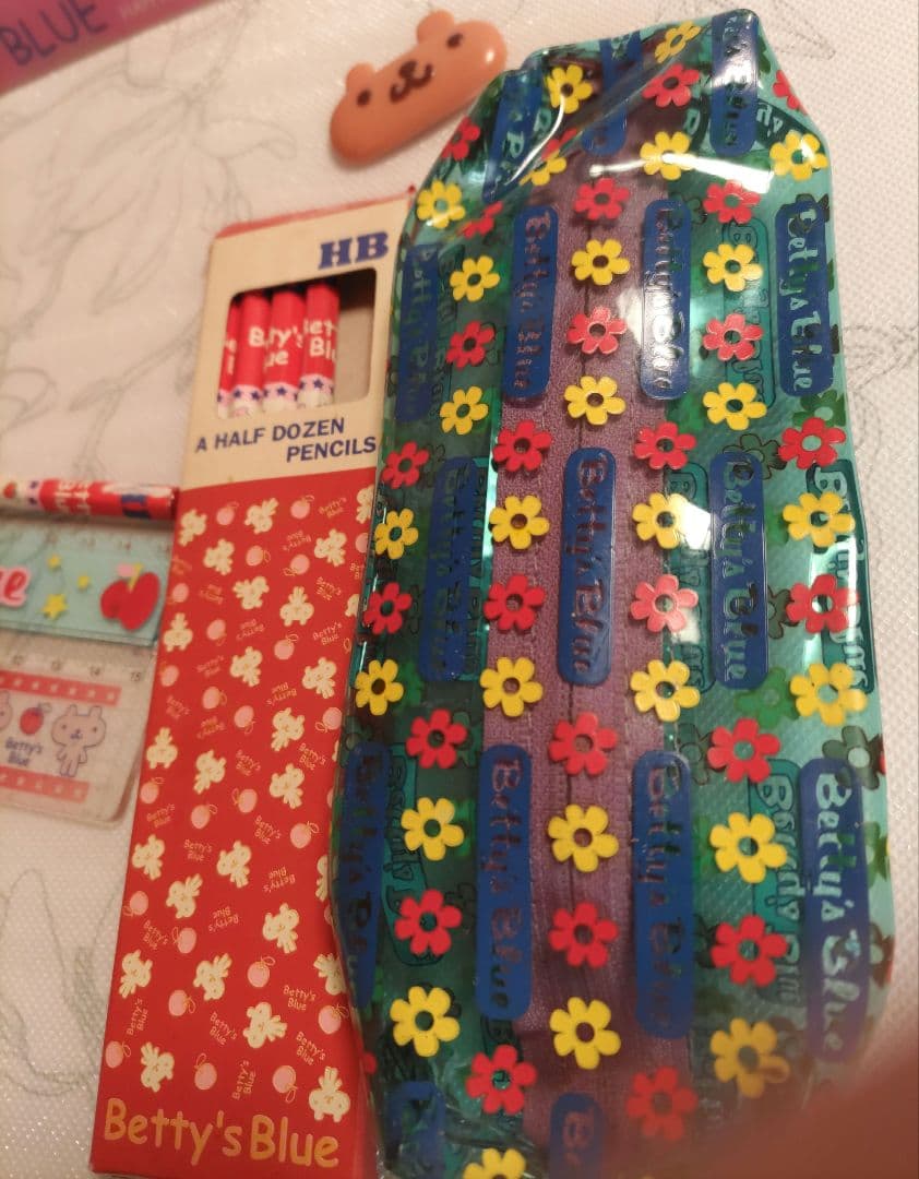 Betty's Blue Stationery Amy Pencil Set 5 pcs Used Retro Heisei Era | Suadpens