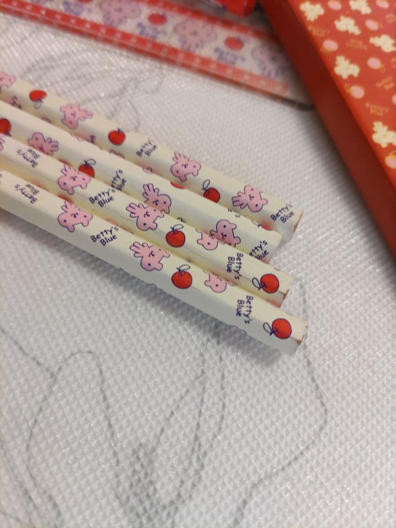 Betty's Blue Stationery Amy Pencil Set 5 pcs Used Retro Heisei Era | Suadpens