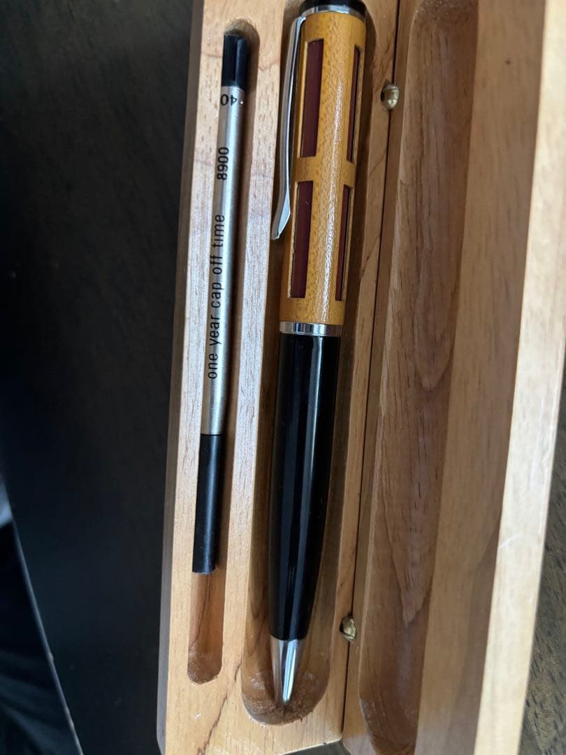Retro 51 fountain pen with wooden case, unused, ink cartridge info included | Suadpens