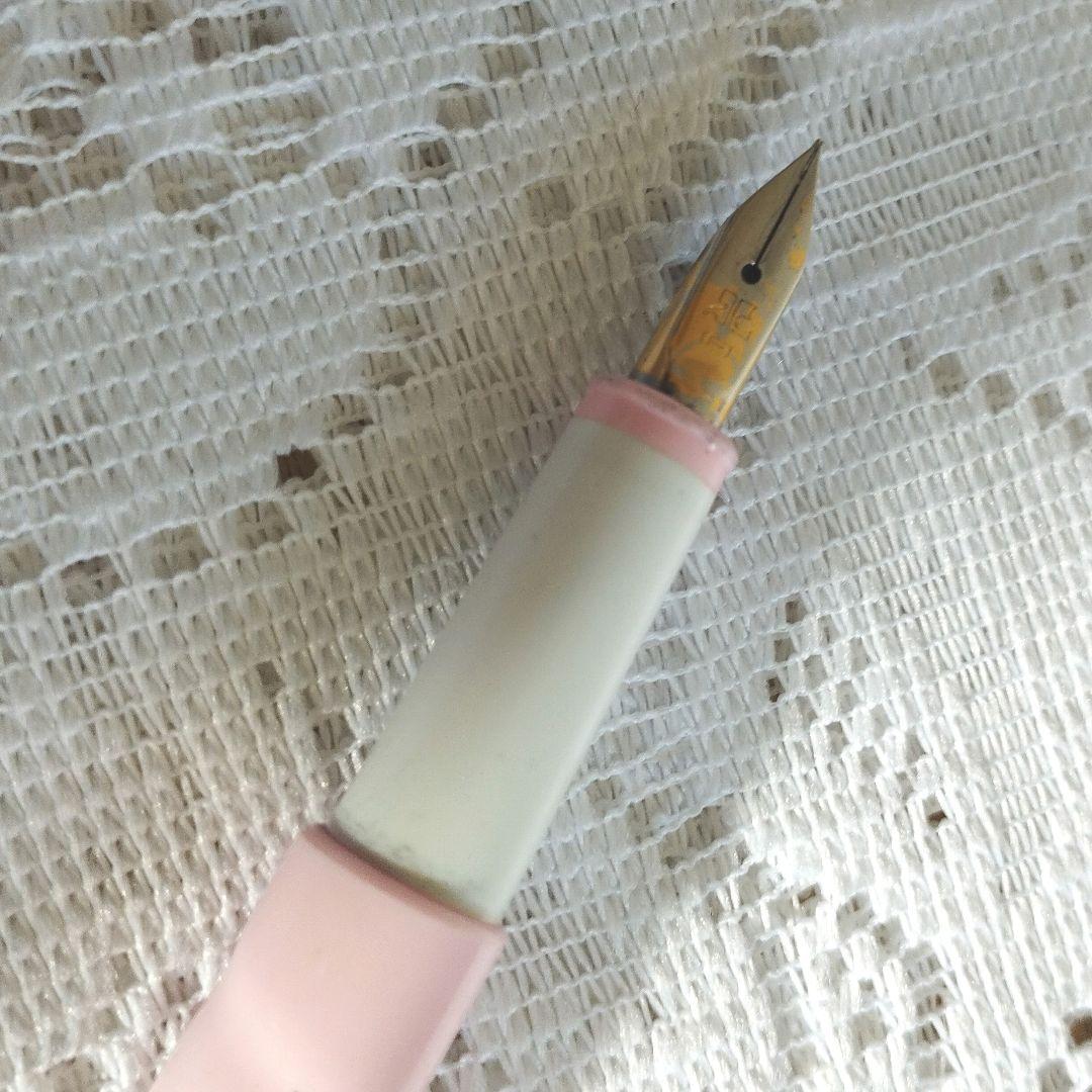 Courrèges Fountain Pen Pink Retro Showa Used Thin Stains | Suadpens