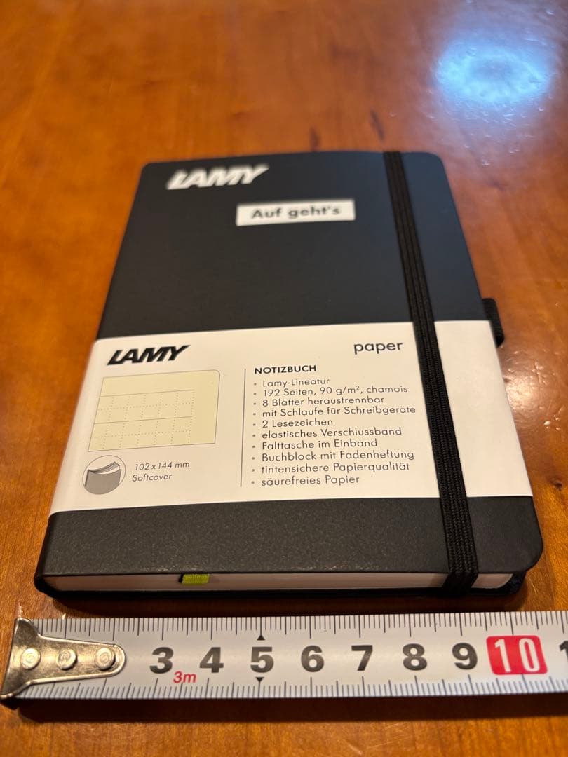 LAMY A5 Notebook Paper Soft Cover Black "Auf geht's" Logo Used | Suadpens