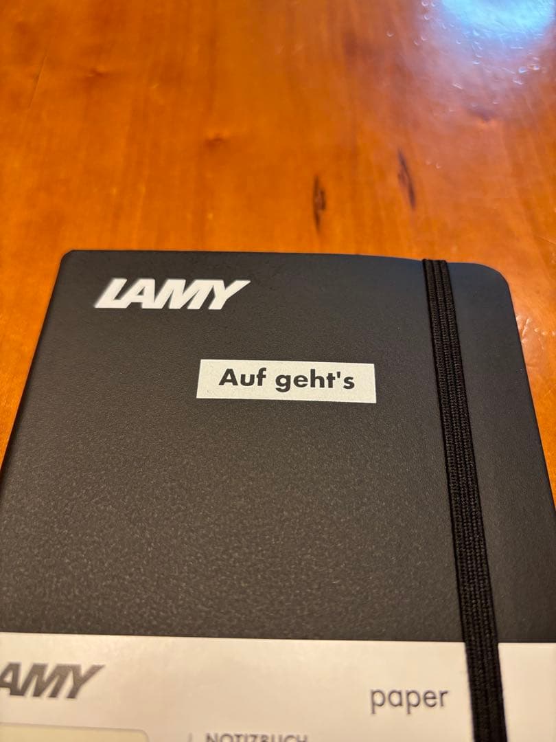 LAMY A5 Notebook Paper Soft Cover Black "Auf geht's" Logo Used | Suadpens
