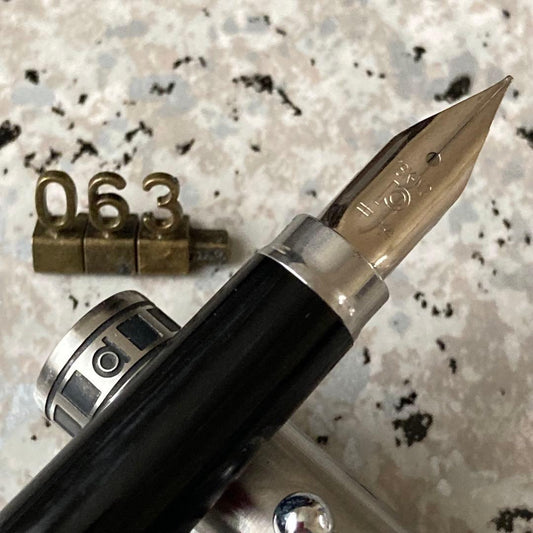 Platinum Etched Overhauled Fountain Pen 18k WG Stainless Steel Retro Design | Suadpens