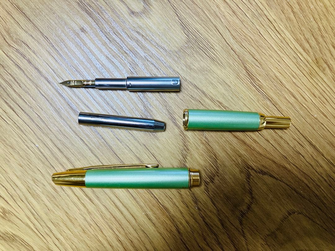 Capless Decimo Metallic Soft Green 2019 Limited Used Fountain Pen | Suadpens