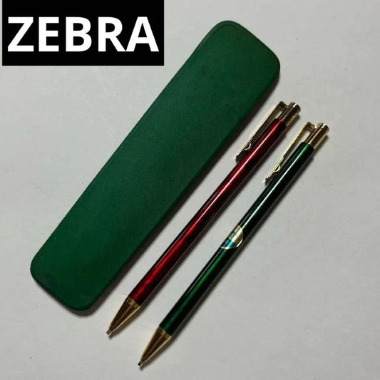 Zebra Retro Mini Mechanical Pencil 2P Red & Green 4in (10cm) Used | Suadpens