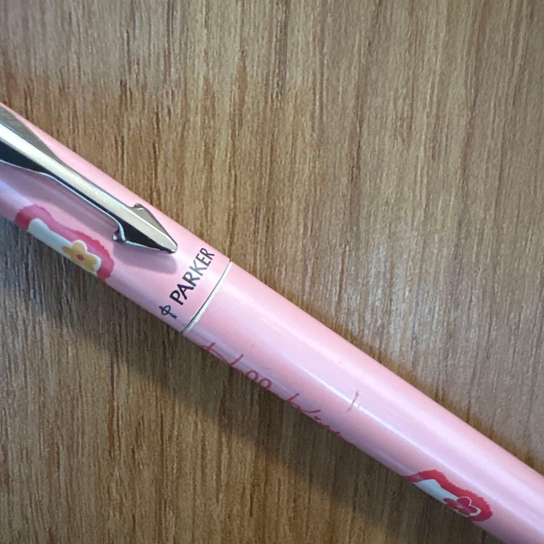 Parker Hello Kitty Pen Ballpoint Flower Design Made in Japan Used 97' Retro | Suadpens