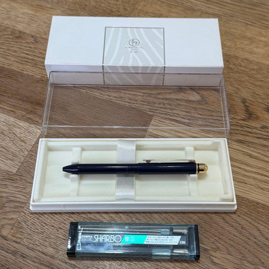 Showa Zebra Shabo B-30 Retro Pen Set, Navy/Gold, 117-135mm, New | Suadpens