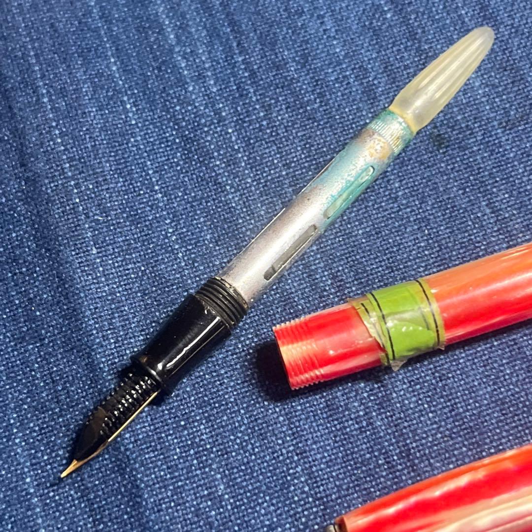 Morison Vintage Red Celluloid Fountain Pen, Unused, Convertible, Collectible | Suadpens
