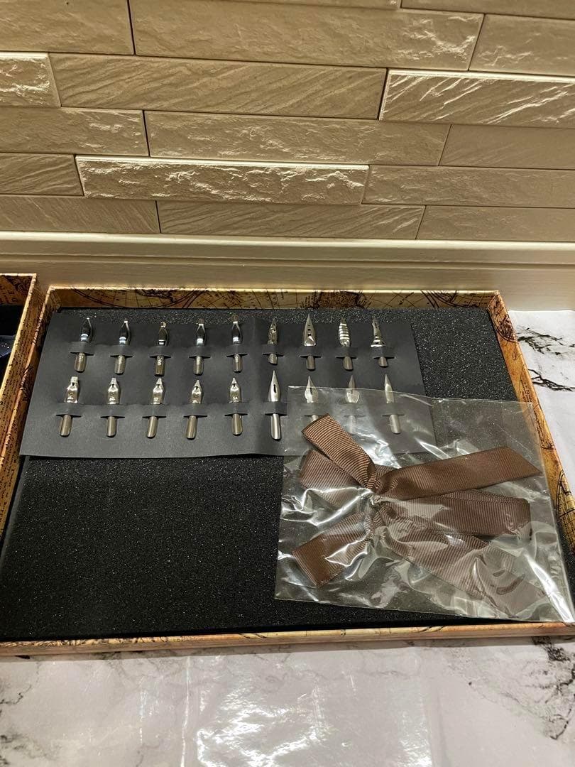 British Stainless Steel Quill Pen Nib Set for Weddings, No Ink, Used | Suadpens