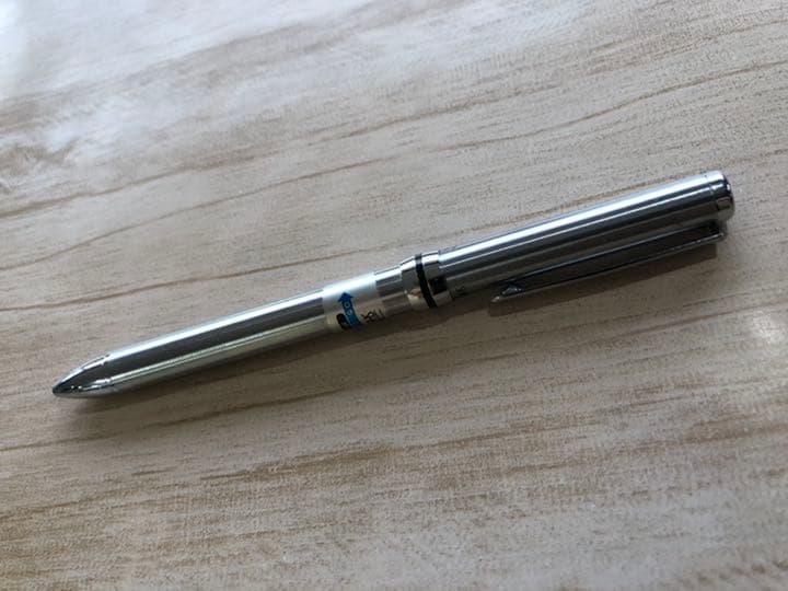 ZEBRA Sharbo P2 Initial Type 0.5mm Pencil & Black Ballpoint Pen Used, Silver | Suadpens