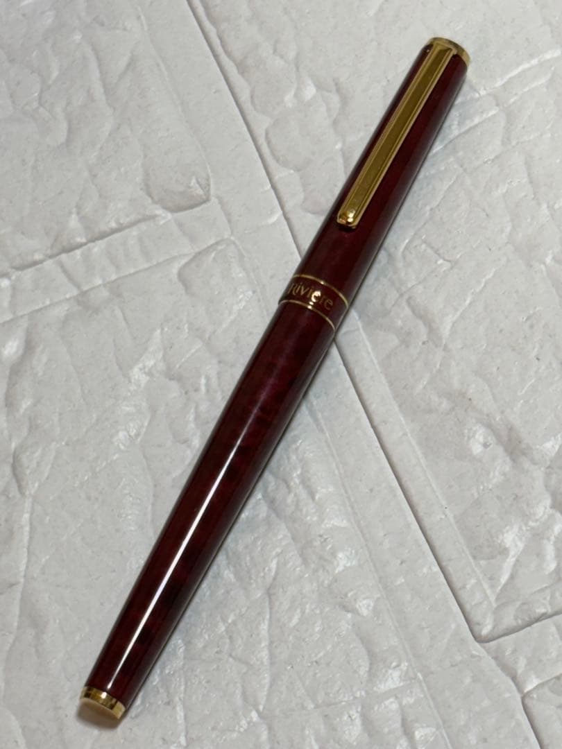 Platinum Riviere Red Fountain Pen Fine Nib Used Japan Retro Junk No Ink | Suadpens
