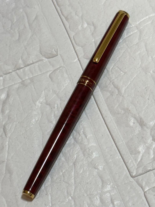 Platinum Riviere Red Fountain Pen Fine Nib Used Japan Retro Junk No Ink | Suadpens