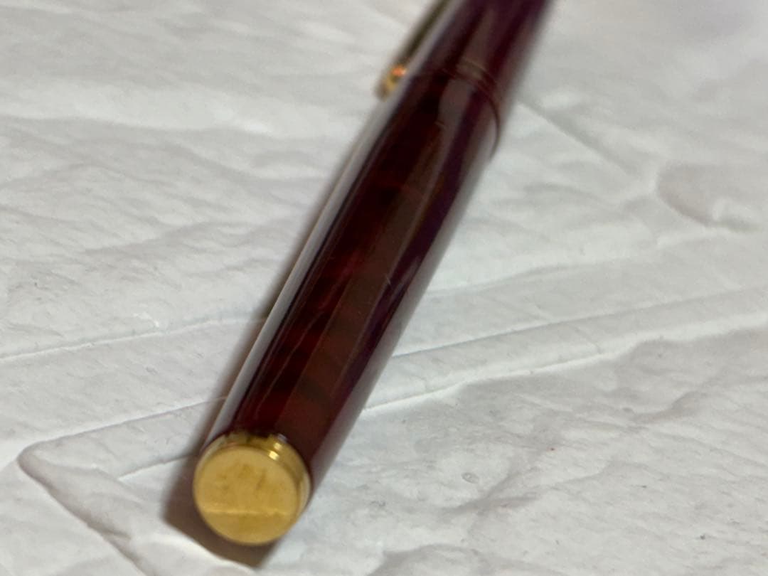 Platinum Riviere Red Fountain Pen Fine Nib Used Japan Retro Junk No Ink | Suadpens