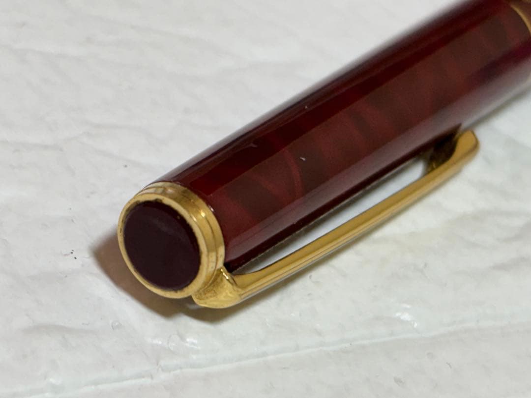 Platinum Riviere Red Fountain Pen Fine Nib Used Japan Retro Junk No Ink | Suadpens