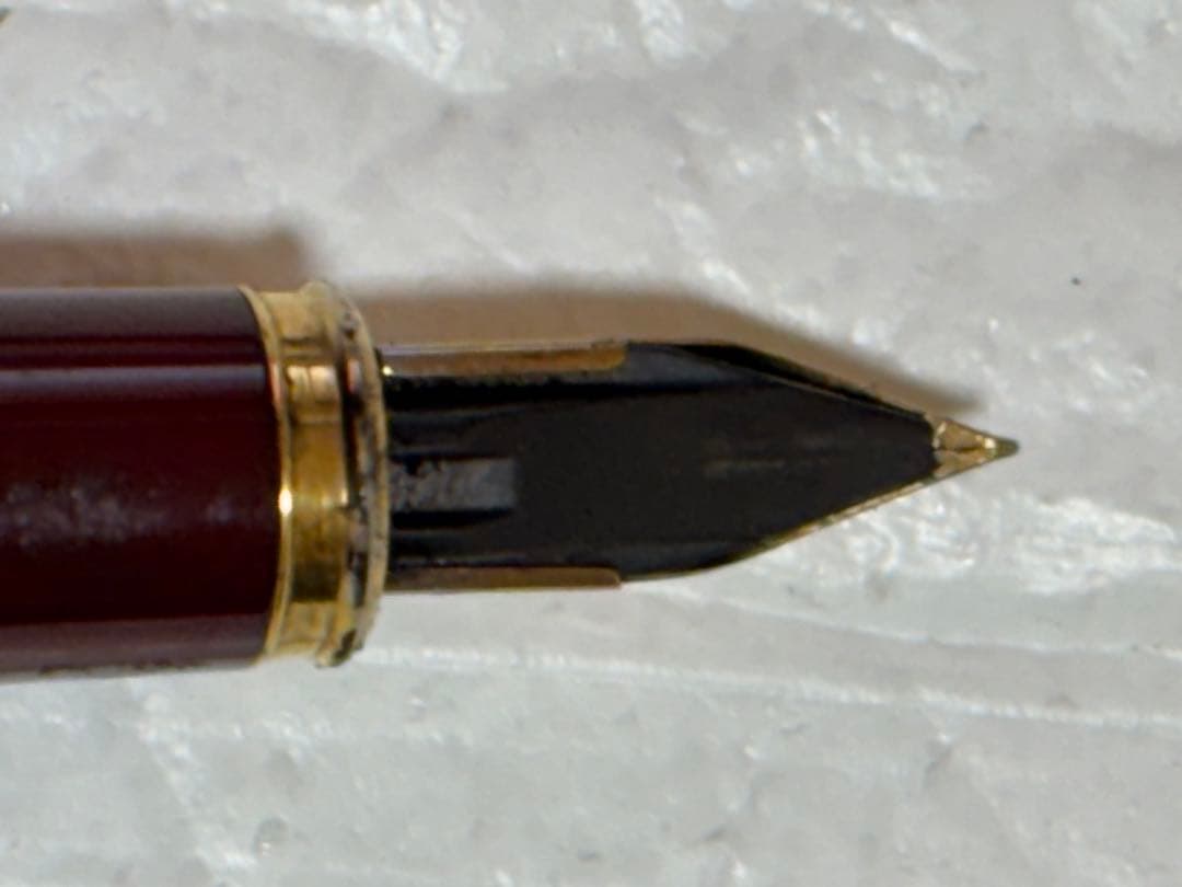 Platinum Riviere Red Fountain Pen Fine Nib Used Japan Retro Junk No Ink | Suadpens