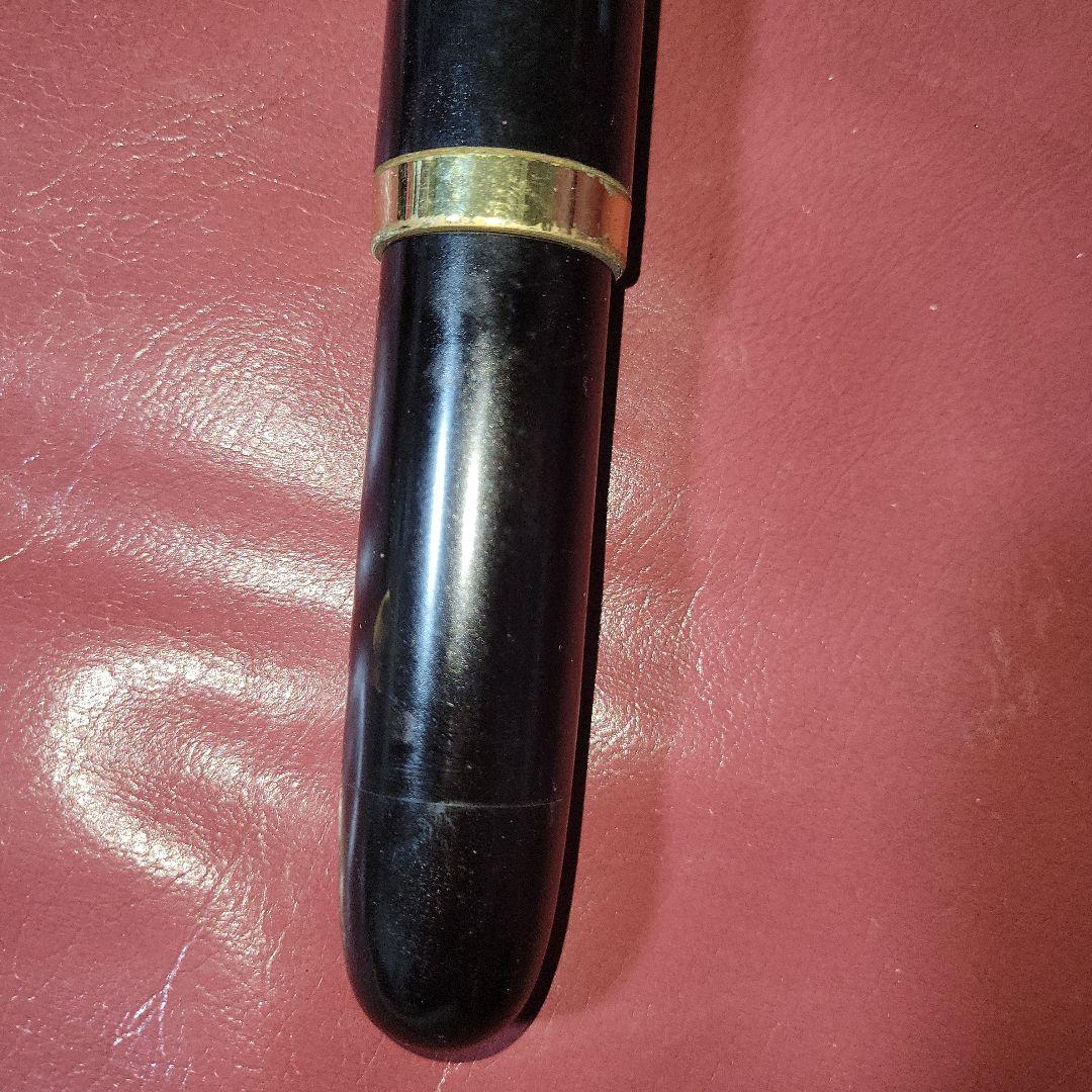 Vintage Showa Retro Gold Clip Extra Thick Fountain Pen Black Used | Suadpens