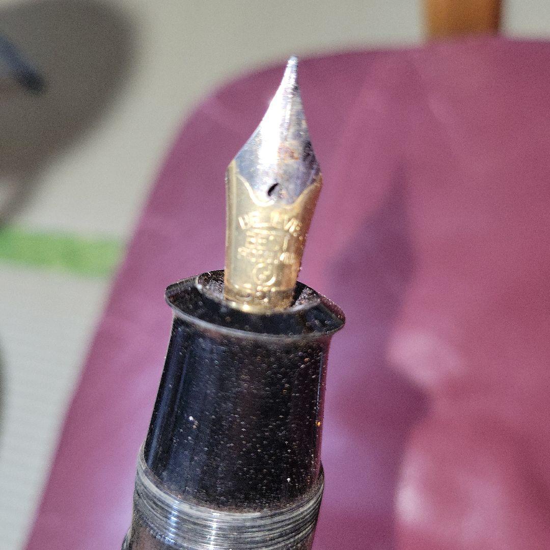 Vintage Showa Retro Gold Clip Extra Thick Fountain Pen Black Used | Suadpens